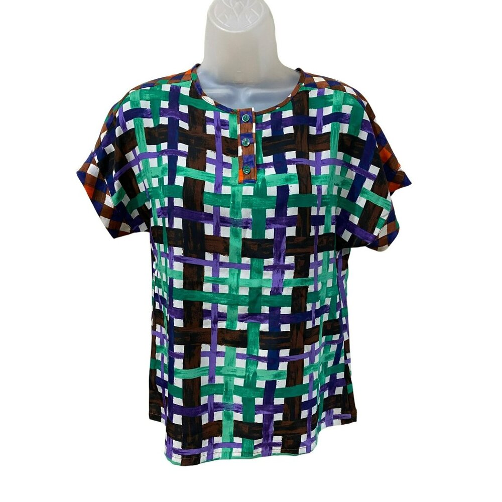 Duro Olowu Ladies Button Front Blouse Size XS